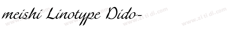 meishi Linotype Dido字体转换